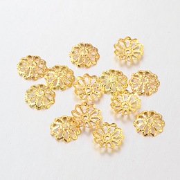 ARRICRAFT Bead Caps, Iron, Golden, 9mmx1.5mm, hole: 1mm, 100pcs/10g