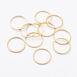 Honeyhandy Brass Linking Rings, Golden, 18x1mm