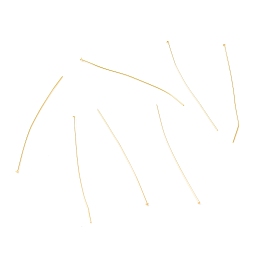 Honeyhandy Brass Flat Head Pins, Long-Lasting Plated, Real 18K Gold Plated, 51x0.5mm, 24 Gauge, Head: 1.5mm