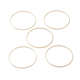 Honeyhandy Brass Linking Rings, Long-Lasting Plated, Round Ring, Real 24K Gold Plated, 50x1mm, Inner Diameter: 48mm