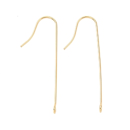 Honeyhandy 316 Surgical Stainless Steel Earring Hooks, with Vertical Loops, Golden, 39x3mm, Hole: 1.8mm, Pin: 0.7mm