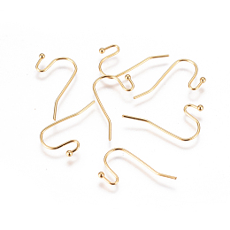 Honeyhandy 304 Stainless Steel Earring Hooks, Golden, 20x12x1.8mm, Pin: 0.6mm