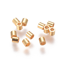 ARRICRAFT 304 Stainless Steel Spacer Beads, Column, Golden, 2x2mm, Hole: 1mm