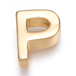 Honeyhandy Brass Charms, Long-Lasting Plated, Letter, Letter.P, P: 9x7x3mm, Hole: 1.6mm