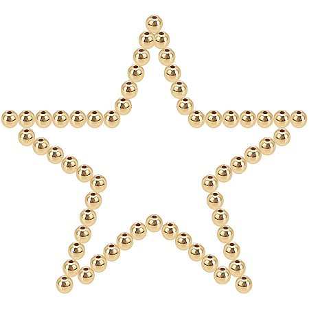 SUNNYCLUE 1 Box 200Pcs 6mm Gold Round Beads for Jewelry Making, Synthetic Hematite Beads Rondelle Beads Metal Loose Connector Beads Smooth Spacer Beads with Elastic Thread for DIY Bracelet Making