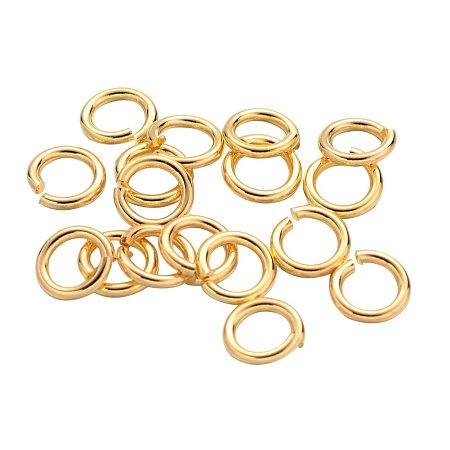 NBEADS 500g Jump Rings, Close but Unsoldered, Brass, Golden Color, about 6mm in diameter,1mm thick; about 4mm inner diameter, about 4900pcs/500g