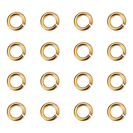 PandaHall Elite Golden Diameter 5mm Brass Jump Rings Close but Unsoldered Jewelry Making Findings, about 600pcs/bag