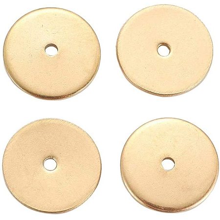 UNICRAFTALE About 100pcs Stainless Steel Bead Spacers Golden Disc Shape Loose Beads Small Hole Finding Beads Metal Material for DIY Necklace Bracelet Jewelry Making 6x0.7mm, Hole 1.1mm