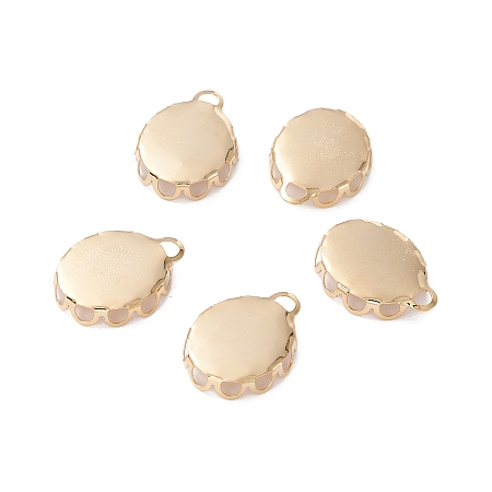 Honeyhandy 304 Stainless Steel Cabochon Settings, Lace Edge Bezel Cups, Oval, Golden, Tray: 10x8mm, 11.5x8.5x2mm