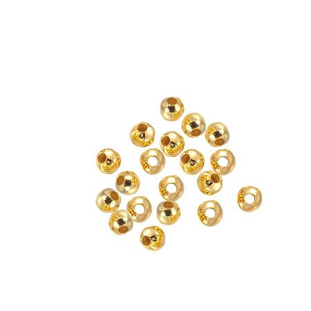 NBEADS 200 Pcs Golden Color 5mm Iron Round Spacer Beads Smooth Metal Loose Spacer Beads for DIY Jewelry Makings