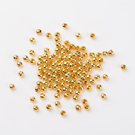 ARRICRAFT Iron Spacer Beads, Round, Golden, 4mm, Hole: 1.5mm, about 529pcs/50g