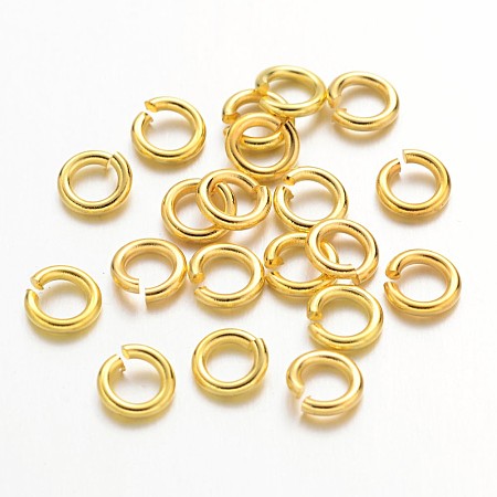 Honeyhandy Golden Color Brass Open Jump Rings, 18 Gauge, 5x1mm, Inner Diameter: 3mm, about 120pcs/10g
