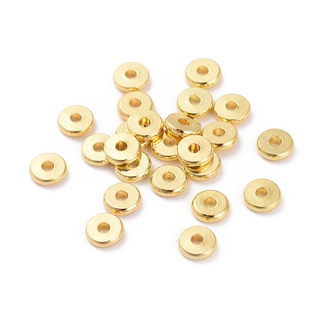 ARRICRAFT Brass Spacer Beads, Disc, Disk Beads, Golden, 6x1.5mm, Hole: 2mm
