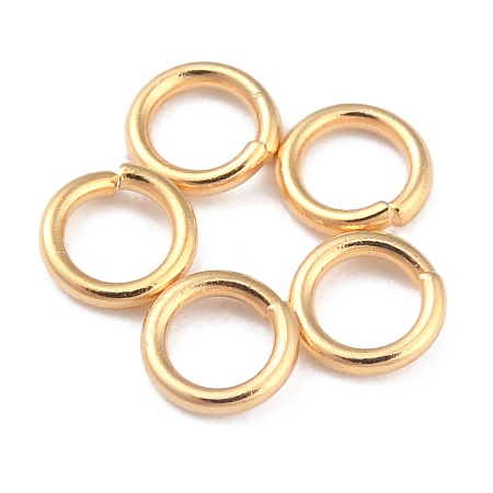 Honeyhandy Rack Plating Brass Jump Rings, Open Jump Rings, Long-Lasting Plated, Real 24K Gold Plated, 4x0.8mm, 20 Gauge, Inner Diameter: 2.5mm
