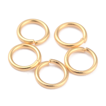 Honeyhandy Rack Plating Brass Jump Rings, Open Jump Rings, Long-Lasting Plated, Real 24K Gold Plated, 5x0.8mm, 20 Gauge, Inner Diameter: 3.5mm