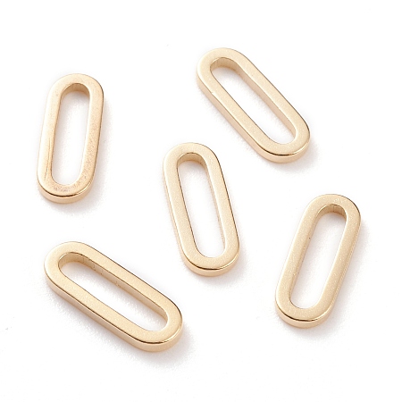 Honeyhandy Brass Linking Rings, Long-Lasting Plated, Oval, Real 24K Gold Plated, 12x4.5x1mm, Inner Diameter: 9.5x2mm