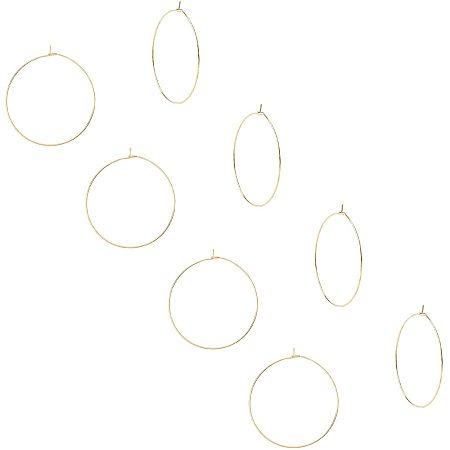 UNICRAFTALE 10Pcs Hypoallergenic Hoop Earring 304 Stainless Steel Wine Glass Charms Ring Earring Findings Hoop Earrings for DIY Women Jewelry Making,Golden