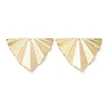 Honeyhandy Rack Plating Brass Pendants, Triangle Charm, Real 18K Gold Plated, 22x29x2.5mm, Hole: 1.4mm