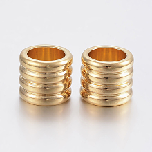 Honeyhandy 304 Stainless Steel Beads, Column, Golden, 12x10.5mm, Hole: 8.5mm