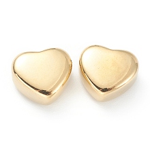 Honeyhandy 304 Stainless Steel Beads, Heart, Golden, 10.5x11x5mm, Hole: 1.8mm