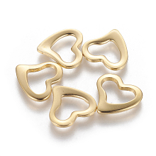 Honeyhandy 201 Stainless Steel Linking Rings, Heart, Golden, 14.5x15x1.5mm, Inner Diameter: 6.5x10.5mm