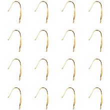 Pandahall Elite 100pcs Golden Stainless Steel Earring Hooks 20mm Ear Wire Fish Ear Wires Hook Earring for DIY Jewelry Findings Components