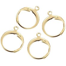 UNICRAFTALE 100pcs Stainless Steel Leverback Earring Findings Hoop Earring Components with Small Loop 1x0.8mm Pin Lever Earrings for Women Men Earrings DIY Jewelry Making 14.5x12x2mm