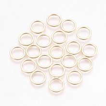 Honeyhandy Brass Linking Rings, Donut, Nickel Free, Real 18K Gold Plated, 10x1mm, Inner Diameter: 7mm