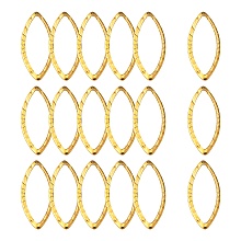 Honeyhandy 304 Stainless Steel Linking Rings, Marquise Links, Horse Eye, Golden, 18x8x0.5mm