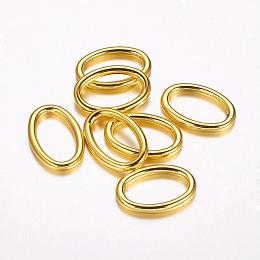 Honeyhandy CCB Plastic Linking Rings, Oval, Golden, 26x18x3mm, Hole: 11.5x20mm