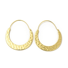 Honeyhandy Brass Teardrop Hoop Earrings for Women, Cadmium Free & Nickel Free & Lead Free, Real 18K Gold Plated, 46x39x1.5mm, Pin: 0.8mm