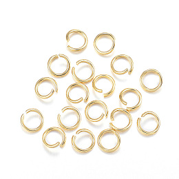 Honeyhandy 304 Stainless Steel Jump Rings, Open Jump Rings, Golden, 18 Gauge, 7x1mm