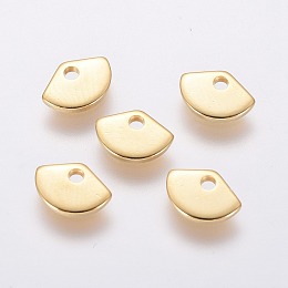 Honeyhandy 304 Stainless Steel Charms, Fan, Golden, 5x8x1mm, Hole: 1.2mm