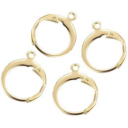 UNICRAFTALE 100pcs Stainless Steel Leverback Earring Findings Hoop Earring Components with Small Loop 1x0.8mm Pin Lever Earrings for Women Men Earrings DIY Jewelry Making 14.5x12x2mm