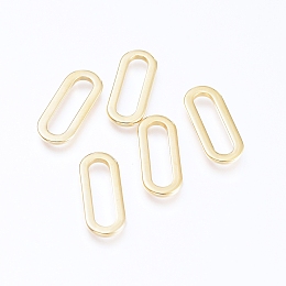 Honeyhandy 304 Stainless Steel Linking Rings, Oval, Golden, 16x6.5x1mm, Hole: 13x3mm