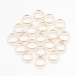 Honeyhandy Brass Linking Rings, Donut, Nickel Free, Real 18K Gold Plated, 10x1mm, Inner Diameter: 7mm