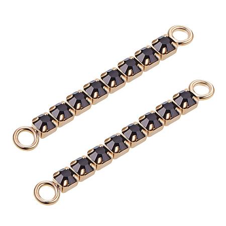 BENECREAT 6 PCS  Gold Plated Necklace Extender Bracelet Extension Chain Set with Grade A Rhinestone for Necklace Bracelet DIY Jewelry Making