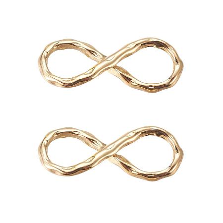 ARRICRAFT 50pcs Golden Brass Infinity Links Pendant Connector for Jewelry Making, 6x14x2mm, Hole: 3mm