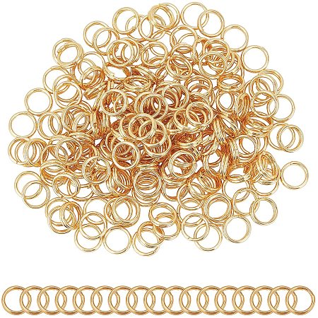 UNICRAFTALE 200pcs 6mm Golden Split Rings 304 Stainless Steel Open Jumping Ring Round Ring Connectors Split Ring for Jewelry Making