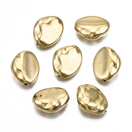 Honeyhandy CCB Plastic Beads, Oval, Golden, 16.5x13x6mm, Hole: 1.2mm