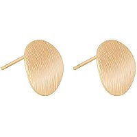 BENECREAT 20PCS 18K Gold Plated Circle Disc Earring Studs Drop Earring Stud with Hoop for DIY Jewelry Making Findings, 12mm in Diameter