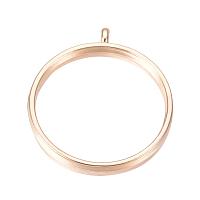PandaHall Elite Alloy Open Back Bezel Pendants for DIY Resin Pressed Flower Jewelry Ring Light Gold 32.5x28.5x4.5mm Hole: 2mm Inner Diameter: 25mm