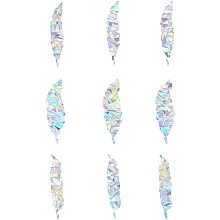 GORGECRAFT 9Pcs Large Rainbow Window Clings Feather Window Decals Static Non Adhesive Collision Glass Stickers Vinyl Film Home Decorations for Sliding Doors Windows Prevent Birds Strikes