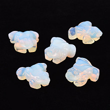 Honeyhandy Opalite Display Decorations, Frog, 35~38x30~33x15~17.5mm