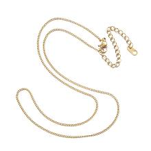 ARRICRAFT 10pcs 304 Stainless Steel Necklaces, Curb Chain Necklaces, Golden, 16.14"(41cm)