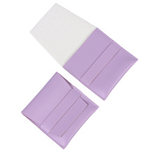 Honeyhandy Square PU Leather Jewelry Flip Pouches, for Earrings, Bracelets, Necklaces Packaging, Lilac, 8x8cm