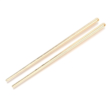 Honeyhandy Alloy Hair Stick Findings, for Handmade DIY Hair Clip Shawl Hair Pins, Real 14K Gold Plated, 138.5x4.8mm, Hole: 1.5mm.