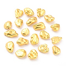 Honeyhandy Pearl Beads, with Golden Brass Findings, Nuggets, Gold, 13~19x11~13x4.5~8mm, Hole: 0.7mm