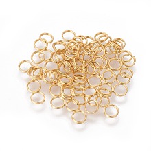 Honeyhandy 304 Stainless Steel Split Rings, Double Loops Jump Rings, Golden, 5x1mm, Inner Diameter: 4mm