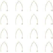 Pandahall Elite 100pcs Golden Stainless Steel Earrings Hooks Open V Shape Earring Components Earring findings Earwire for Dangle Earring Jewelry Making DIY